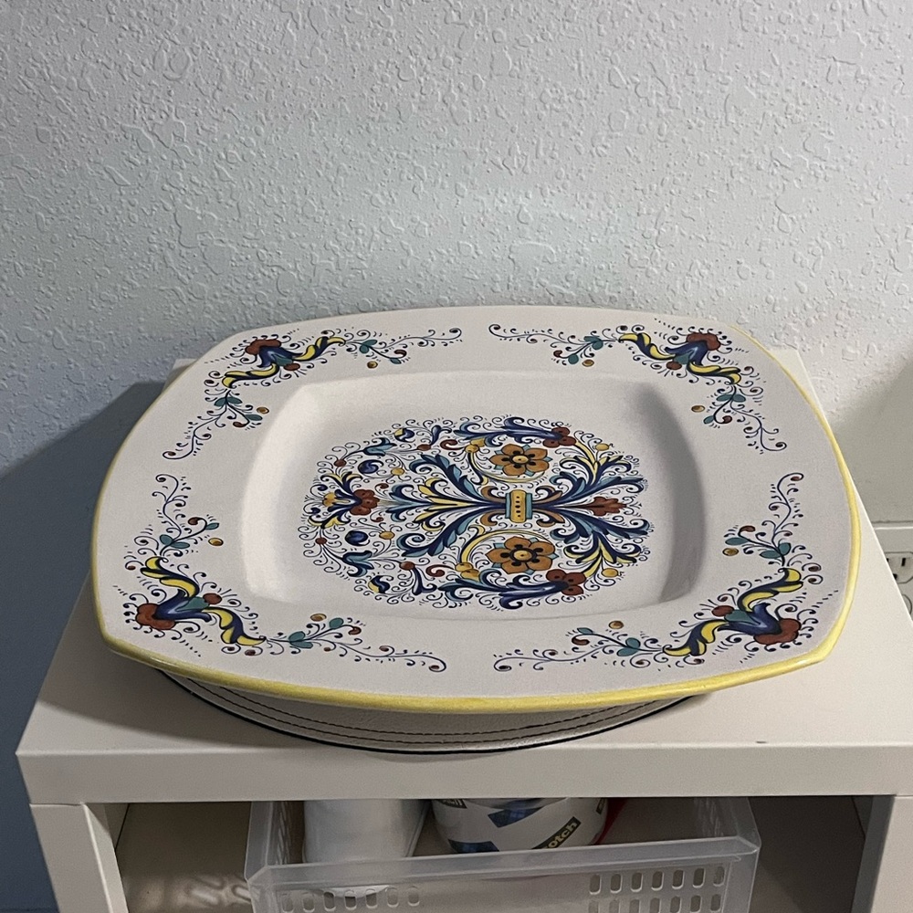 Italian Floral Ceramic Platter - Picture 2 of 7
